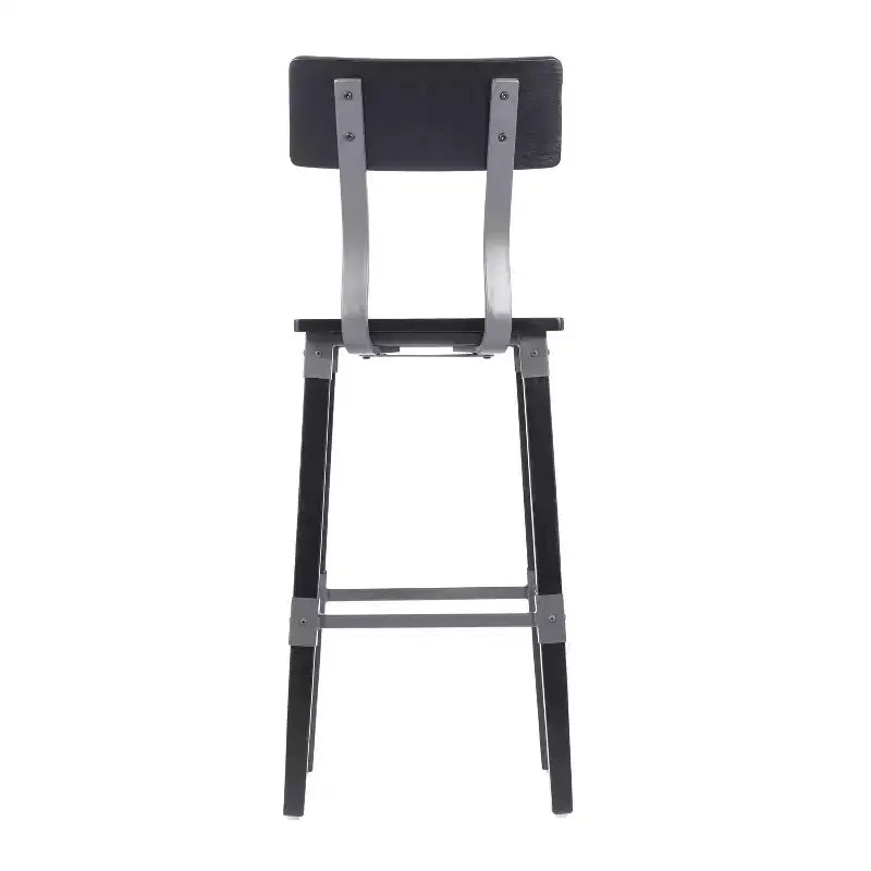 Tabourets de bar Merrick Lane avec supports en acier et repose-pieds – Lot de 2