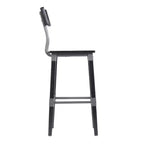 Tabourets de bar Merrick Lane avec supports en acier et repose-pieds – Lot de 2