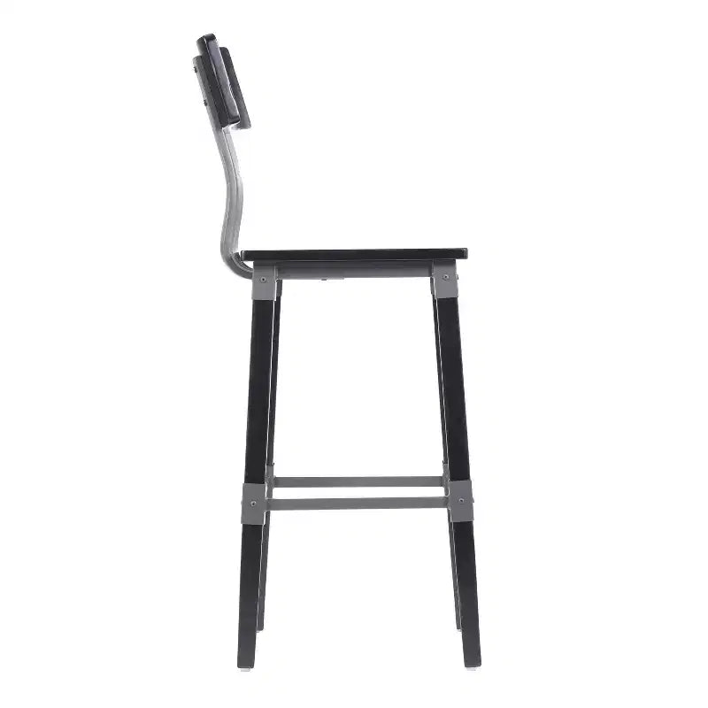 Tabourets de bar Merrick Lane avec supports en acier et repose-pieds – Lot de 2