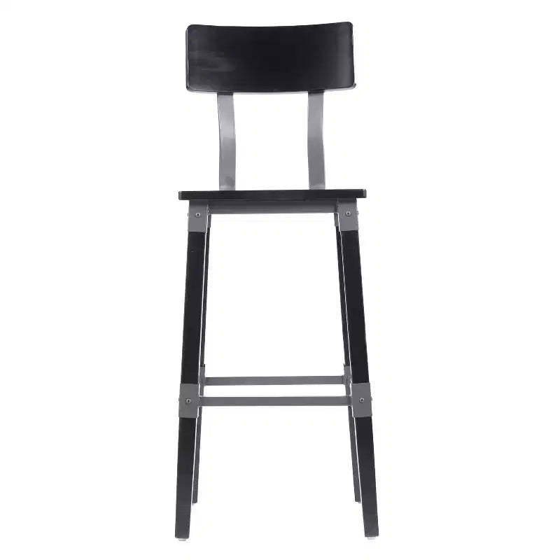 Tabourets de bar Merrick Lane avec supports en acier et repose-pieds – Lot de 2