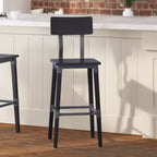 Tabourets de bar Merrick Lane avec supports en acier et repose-pieds – Lot de 2