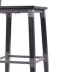 Tabourets de bar Merrick Lane avec supports en acier et repose-pieds – Lot de 2