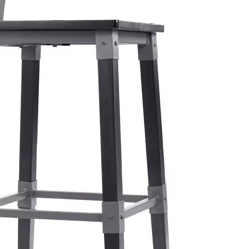 Tabourets de bar Merrick Lane avec supports en acier et repose-pieds – Lot de 2