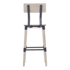 Tabourets de bar Merrick Lane avec supports en acier et repose-pieds – Lot de 2