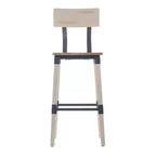 Tabourets de bar Merrick Lane avec supports en acier et repose-pieds – Lot de 2