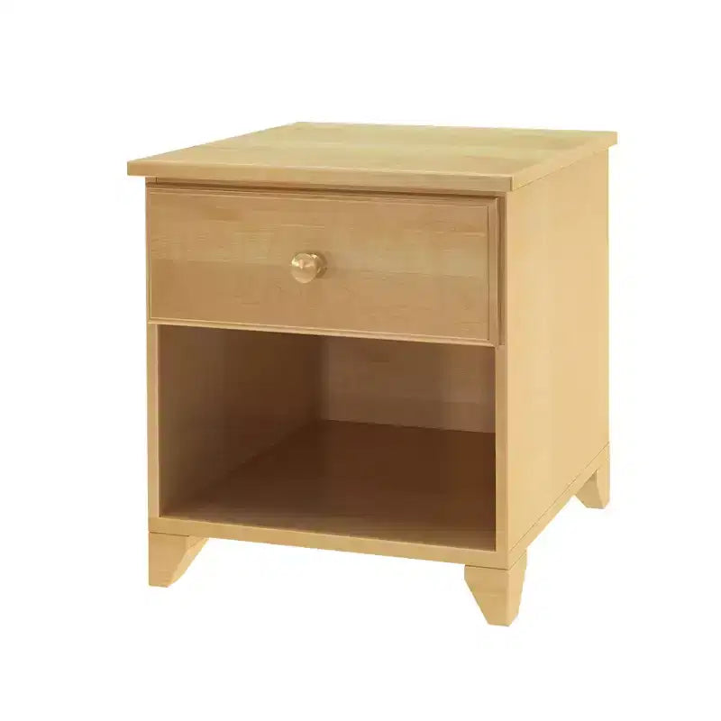 Table de chevet en bois massif Plank+Beam avec 1 tiroir pour chambre à coucher