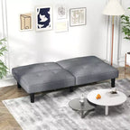 Canapé-lit futon convertible Costway avec dossier réglable sur 6 positions