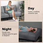 Canapé-lit futon convertible Costway avec dossier réglable sur 6 positions