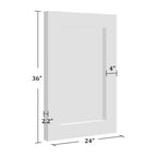 Dovelina Miroir mural décoratif suspendu à bord large en bois rectangulaire (lot de 2)