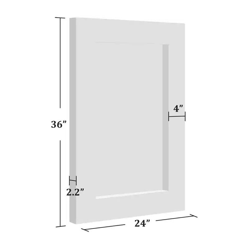 Dovelina Miroir mural décoratif suspendu à bord large en bois rectangulaire (lot de 2)