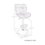 Tabouret de bar pivotant réglable WyndenHall Annie à hauteur de comptoir