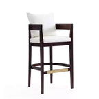 Lot de 3 tabourets de bar Ritz en bois de hêtre rembourrés - Manhattan Comfort