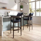 Lot de 3 tabourets de bar Ritz en bois de hêtre rembourrés - Manhattan Comfort