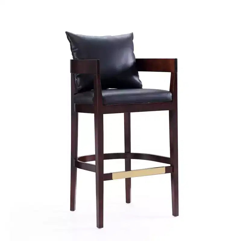 Lot de 3 tabourets de bar Ritz en bois de hêtre rembourrés - Manhattan Comfort