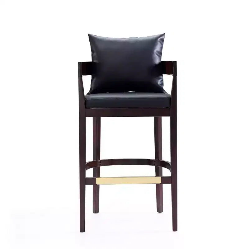 Lot de 3 tabourets de bar Ritz en bois de hêtre rembourrés - Manhattan Comfort