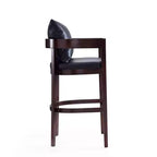 Lot de 3 tabourets de bar Ritz en bois de hêtre rembourrés - Manhattan Comfort