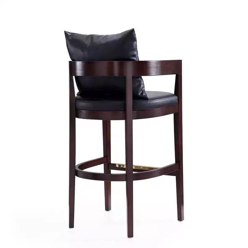 Lot de 3 tabourets de bar Ritz en bois de hêtre rembourrés - Manhattan Comfort