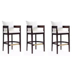 Lot de 3 tabourets de bar Ritz en bois de hêtre rembourrés - Manhattan Comfort