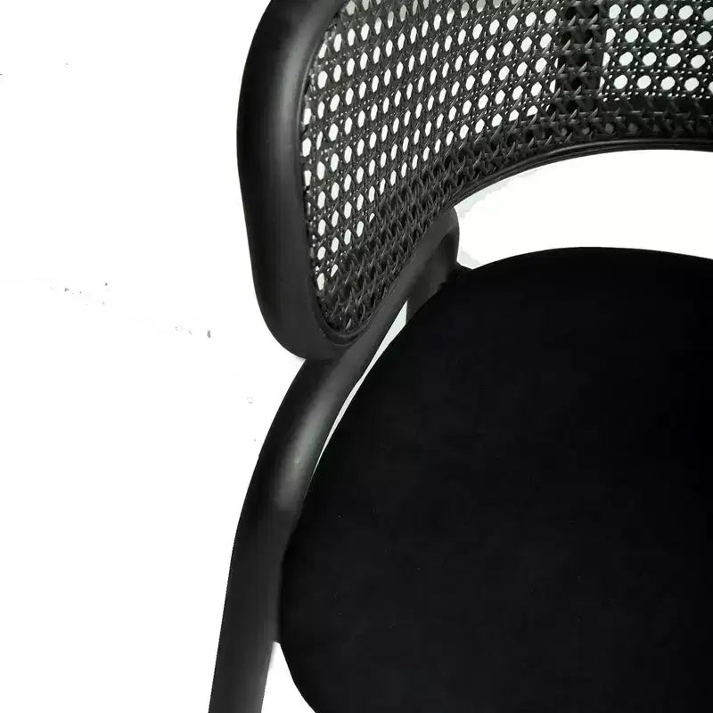 LeisureMod Ervilla Chaise de salle à manger moderne Rembourrée confortable Fauteuil d'appoint avec pieds en fer noir, pour cuisine, salle à manger, café, restaurant