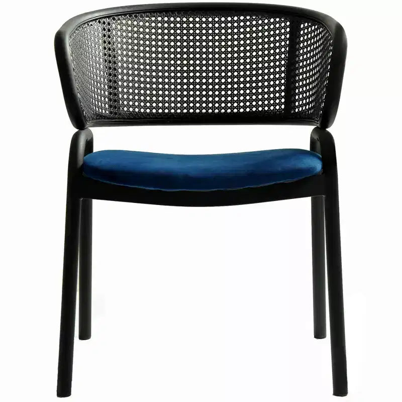 LeisureMod Ervilla Chaise de salle à manger moderne Rembourrée confortable Fauteuil d'appoint avec pieds en fer noir, pour cuisine, salle à manger, café, restaurant