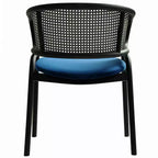 LeisureMod Ervilla Chaise de salle à manger moderne Rembourrée confortable Fauteuil d'appoint avec pieds en fer noir, pour cuisine, salle à manger, café, restaurant