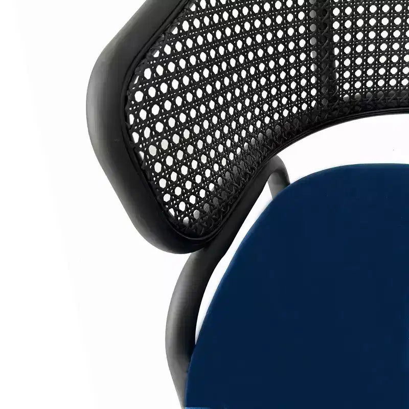 LeisureMod Ervilla Chaise de salle à manger moderne Rembourrée confortable Fauteuil d'appoint avec pieds en fer noir, pour cuisine, salle à manger, café, restaurant