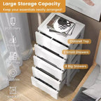 Costway Chariot de rangement roulant en plastique à 6 tiroirs, 1 ou 2 pièces, avec 4 roulettes universelles, meuble commode