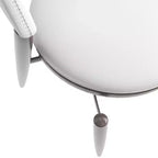 Chaise de salle à manger moderne en cuir LeisureMod Venice, chaise d'appoint rembourrée à dossier ouvert, pieds en métal, parfaite pour une salle à manger du milieu du siècle, aucun assemblage requis