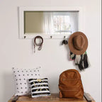 Miroir de pub 36 x 18 po avec crochets métalliques - DesignOvation