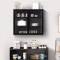 Bathroom Cabinet Wall Mounted with Detachable Shelves,Double Glass Door Wall Storage Cabinet,Kitchen Pantry Sideboard for Bathroom Kitchen