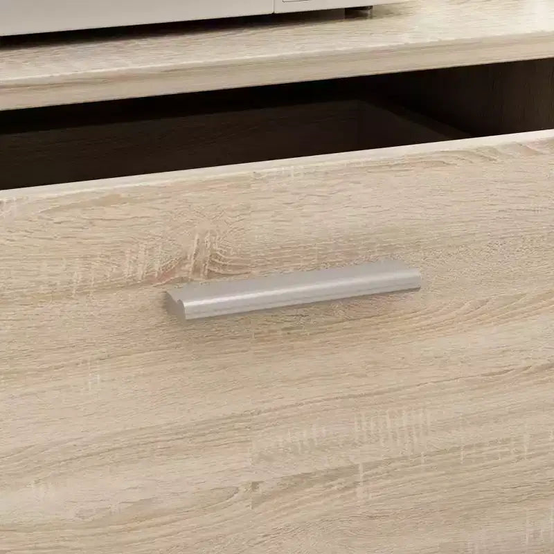 Famapy Buffet de cuisine en bois de 150 cm avec portes métalliques, 3 tiroirs et étagères pour salle à manger