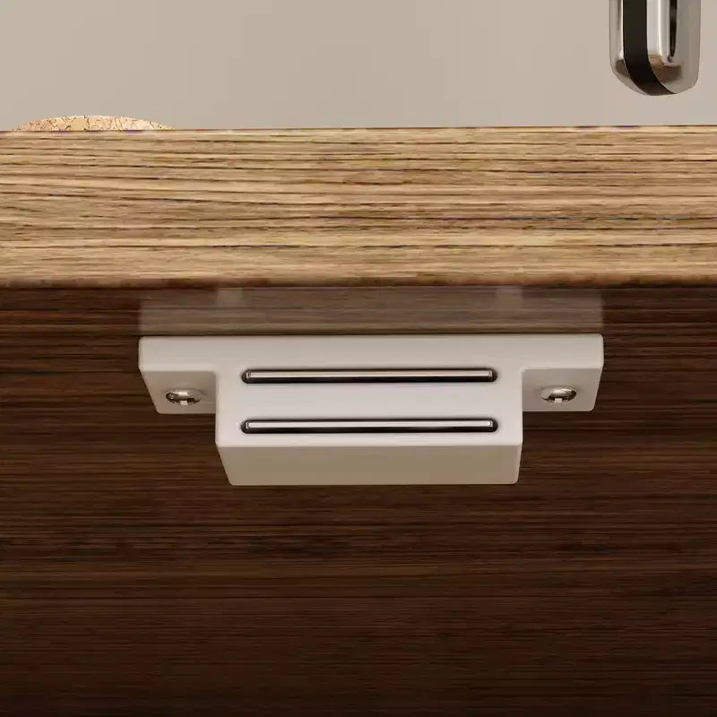 Famapy Buffet de cuisine en bois de 150 cm avec portes métalliques, 3 tiroirs et étagères pour salle à manger