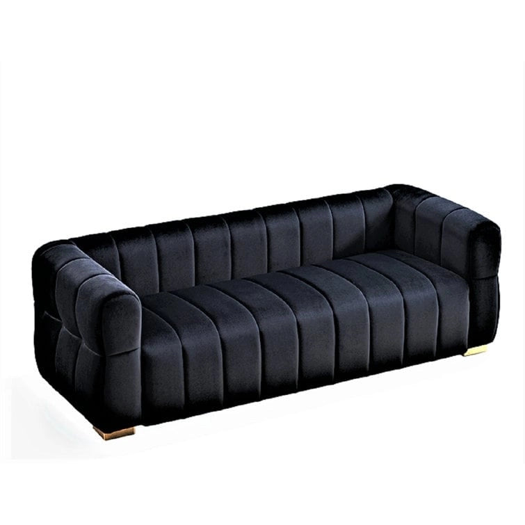 Canapé à accoudoirs tuxedo en velours