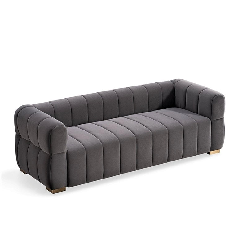 Canapé à accoudoirs tuxedo en velours