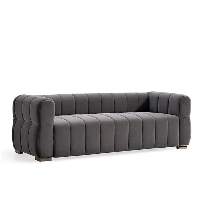 Canapé à accoudoirs tuxedo en velours