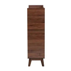 Meuble à chaussures en bois, finition noyer, style moderne Mid-Century, Baxton Studio Delaire