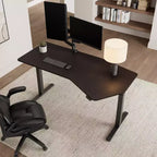 Bureau debout de forme unique 70x29, Bois fumé, 37,99P x 70l x 29,53-48,03 H