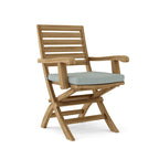 Chaise de salle à manger d'extérieur Andrew en teck - Pliable (Lot de 2)