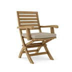 Chaise de salle à manger d'extérieur Andrew en teck - Pliable (Lot de 2)