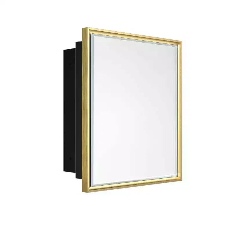 Armoire à pharmacie Keonjinn21 de 21 po l. x 27 po h. avec miroir, encastrée/en surface, à cadre métallique rectangulaire