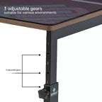 Chariot CPU mobile EUREKA ERGONOMIC à hauteur réglable avec tapis de souris