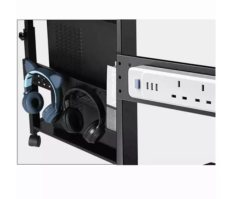 Chariot CPU mobile EUREKA ERGONOMIC à hauteur réglable avec tapis de souris