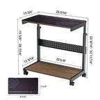 Chariot CPU mobile EUREKA ERGONOMIC à hauteur réglable avec tapis de souris