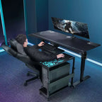 Chariot CPU mobile EUREKA ERGONOMIC à hauteur réglable avec tapis de souris