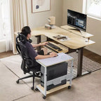 Chariot CPU mobile EUREKA ERGONOMIC à hauteur réglable avec tapis de souris