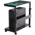 Chariot CPU mobile EUREKA ERGONOMIC à hauteur réglable avec tapis de souris