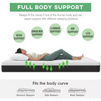 Matelas en mousse à mémoire de forme FDW de 8 pouces avec gel rafraîchissant Matelas de fermeté moyenne Queen Size Sans fibre de verre Certification CertiPUR-US