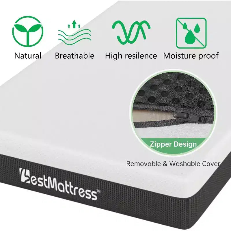 Matelas en mousse à mémoire de forme FDW de 8 pouces avec gel rafraîchissant Matelas de fermeté moyenne Queen Size Sans fibre de verre Certification CertiPUR-US