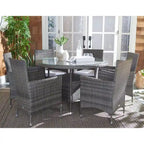 SAFAVIEH Outdoor Sambula, ensemble de salle à manger de patio 7 pièces - 47Wx47Dx29H