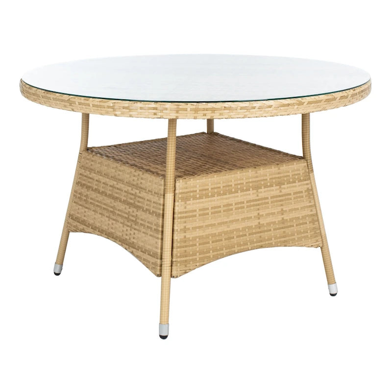 SAFAVIEH Outdoor Sambula, ensemble de salle à manger de patio 7 pièces - 47Wx47Dx29H